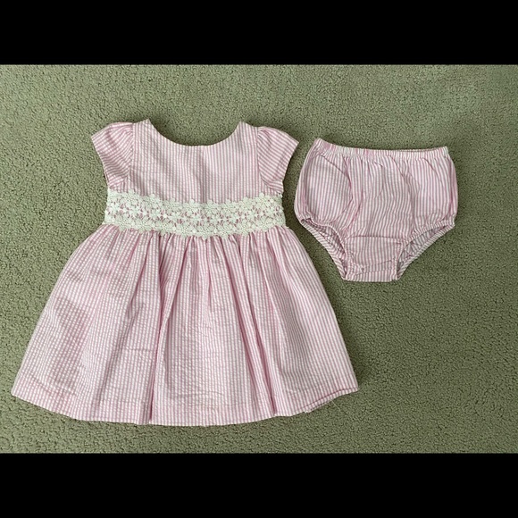 Ralph Lauren 6m pink seersucker dress diaper cover - Picture 7 of 7